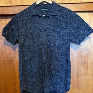 RVCA Men's Medium Short Sleeve Button-Down Patterned Shirt